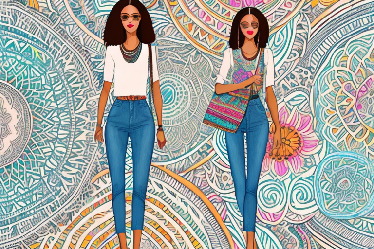 A boho-chic summer casual outfit