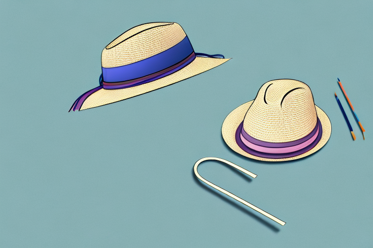 A straw boater hat in a summer setting