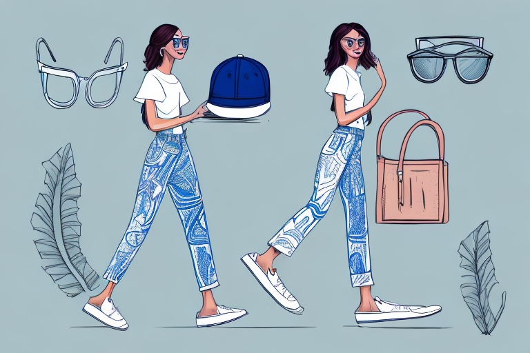 A summer casual outfit with a sporty-chic look