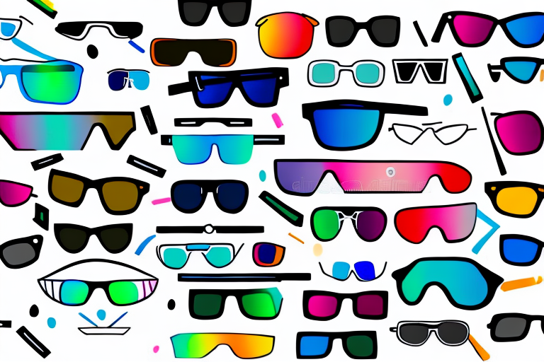 A variety of trendy sunglasses chains in bright colors