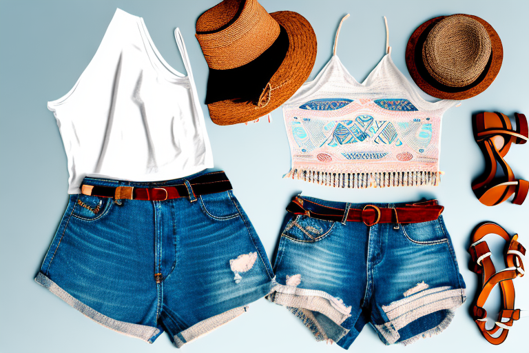 A casual and boho-style summer outfit
