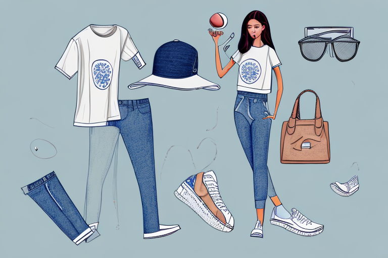 A summer casual outfit with sporty elements