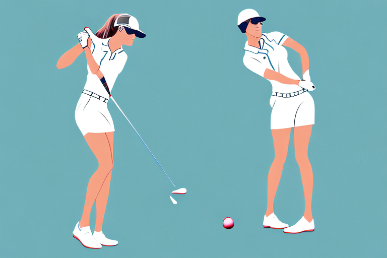 A woman's golf outfit with removable sleeves