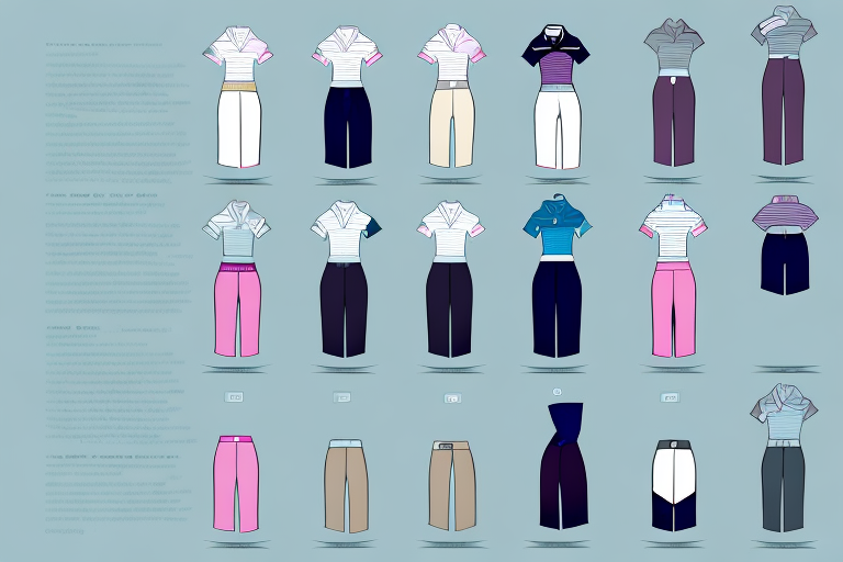 A selection of women's golf skirts with built-in shorts