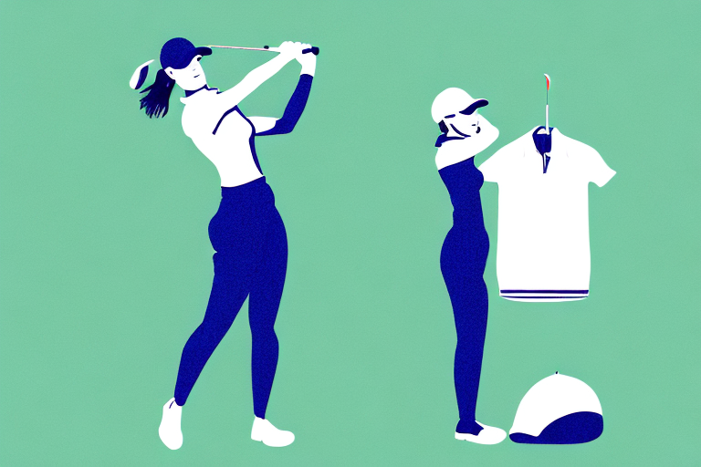 A woman golfing in quick-drying golf clothes