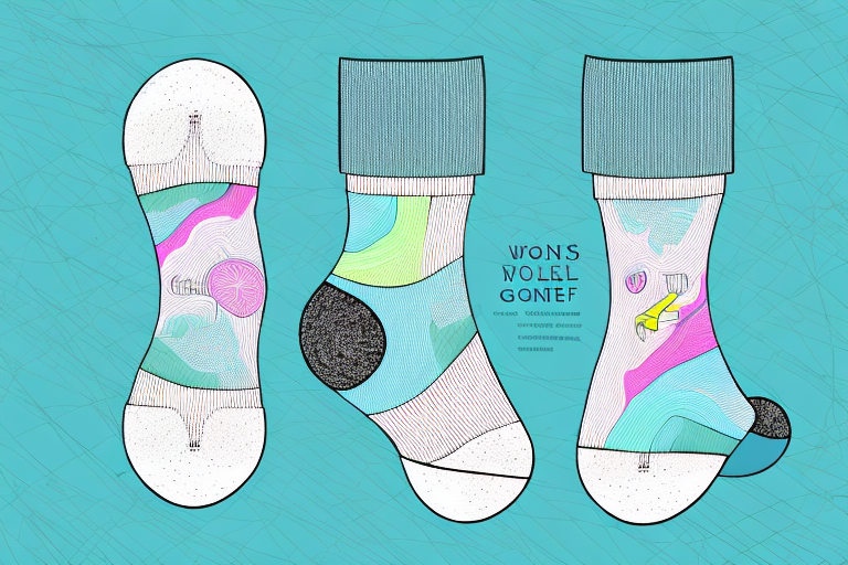 A pair of women's golf socks with arch support