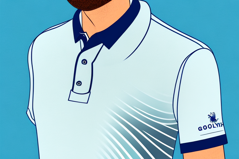 A golf shirt with a detachable collar