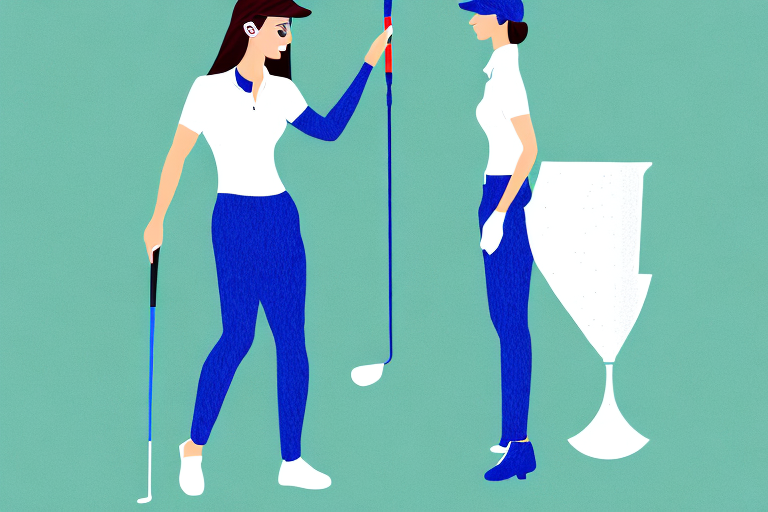 A woman wearing golf clothes with cooling technology