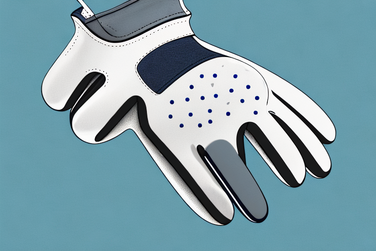 A golf glove with a focus on the differences between a sensitive and durable material