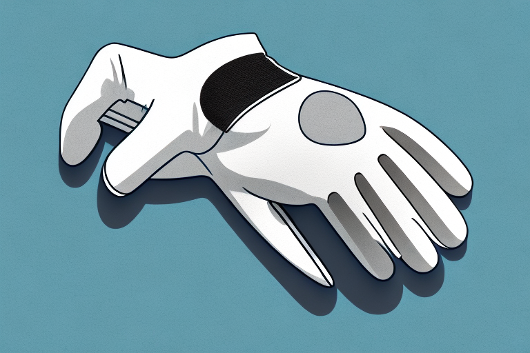 A golf glove with a reinforced thumb and a flexible material