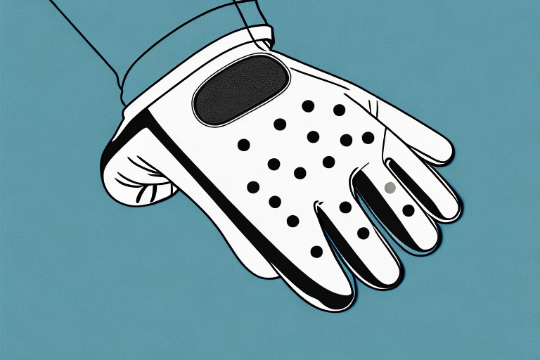A golf glove with a grip pattern to show grip retention and durability