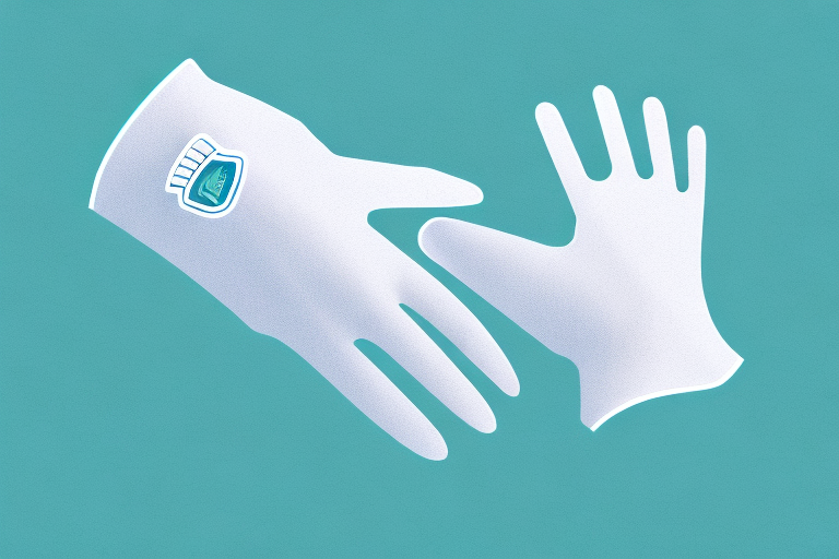 A woman's golf glove with a touchscreen-compatible fingertip