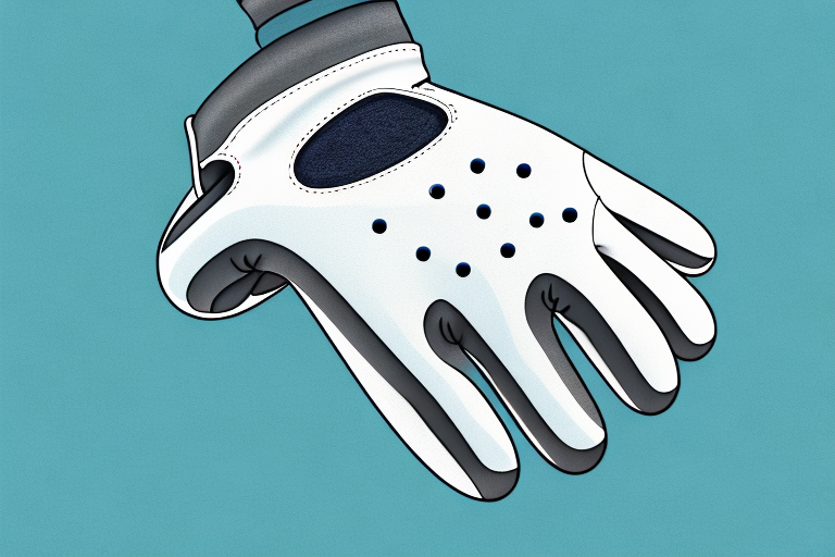 A golf glove with sweat-wicking and breathable features
