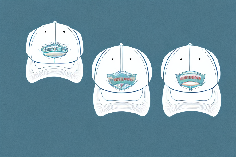 Two different golf hats and visors