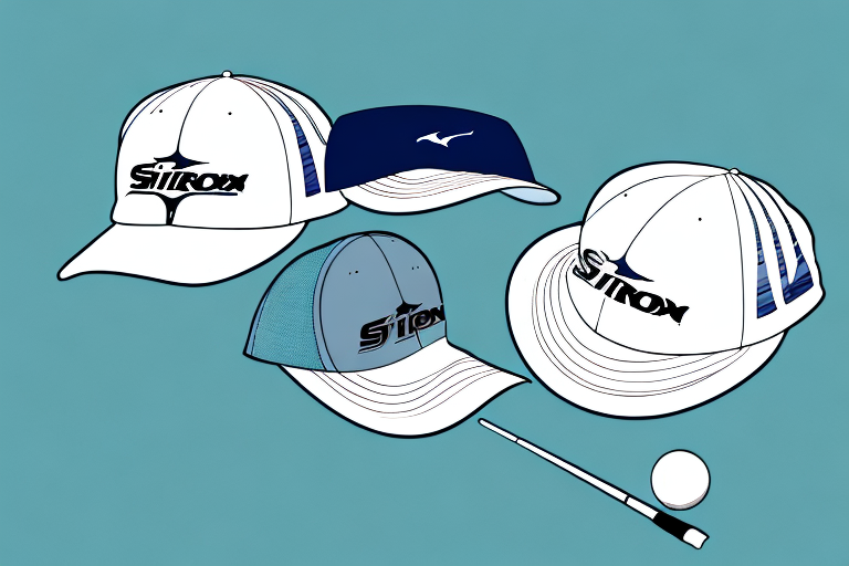 Two golf hats and visors