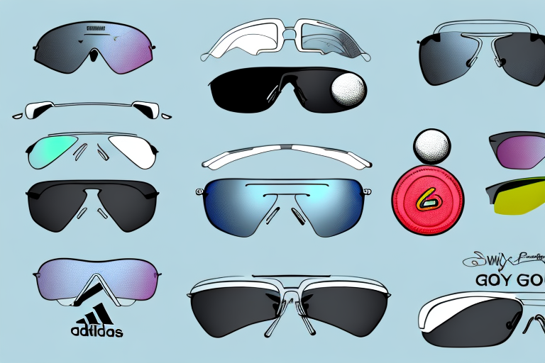 Two pairs of golf sunglasses
