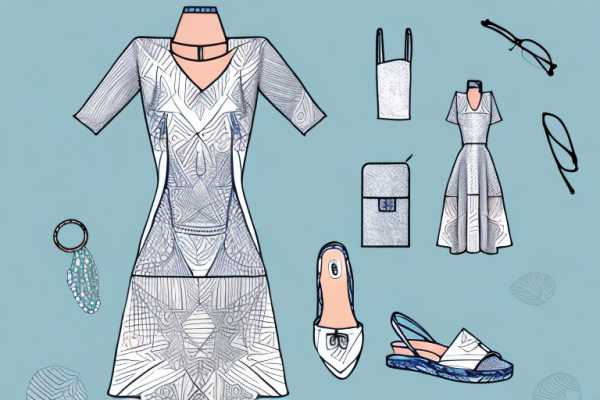 A summer outfit featuring a dress