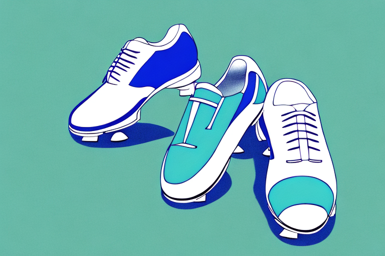 A pair of golf shoes in a hot