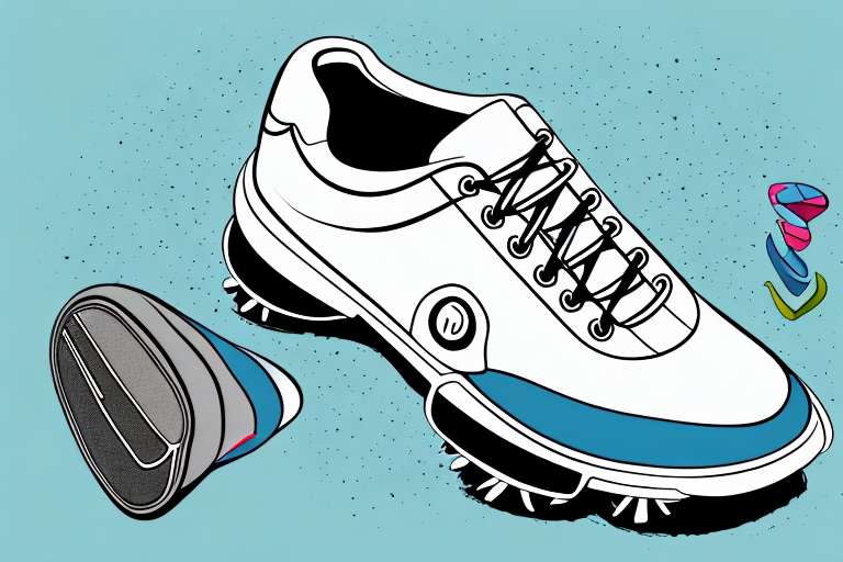 A golf shoe with a focus on its flexibility and stability