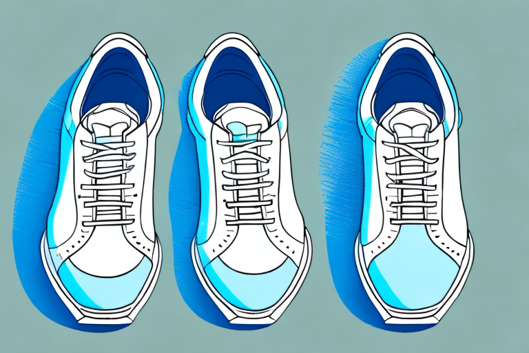 A pair of women's golf shoes with an adjustable lacing system