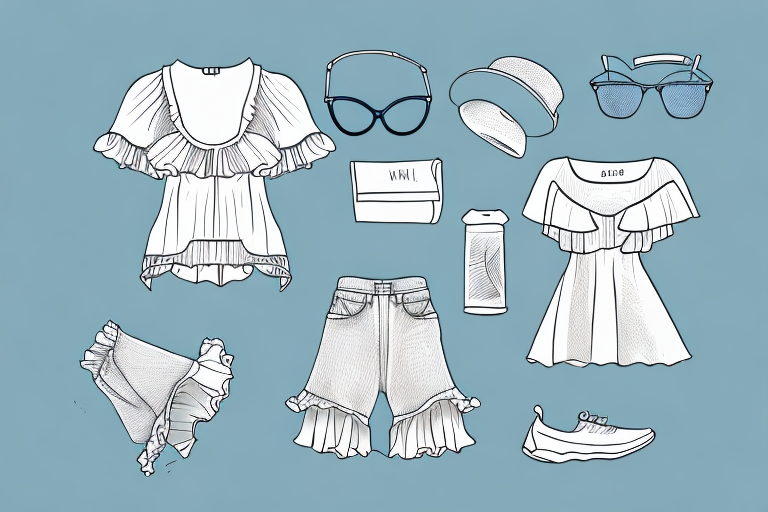 A summer outfit featuring ruffles