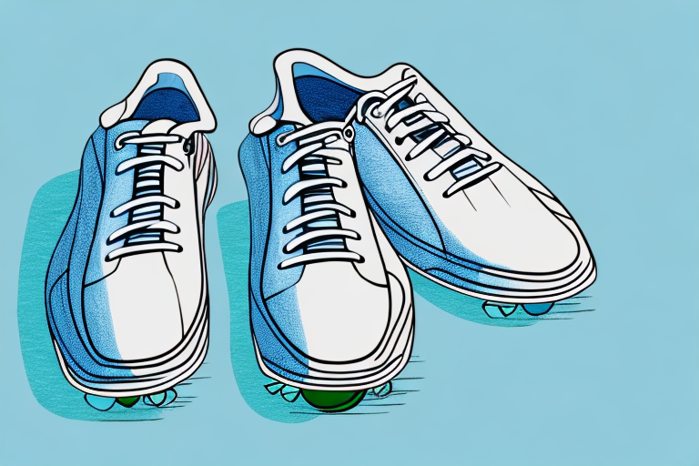 A pair of golf shoes