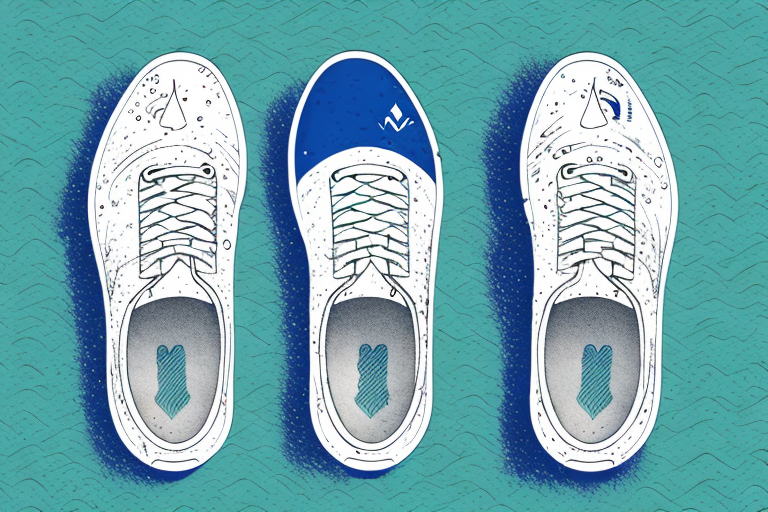 A pair of women's golf shoes with a waterproof and breathable membrane
