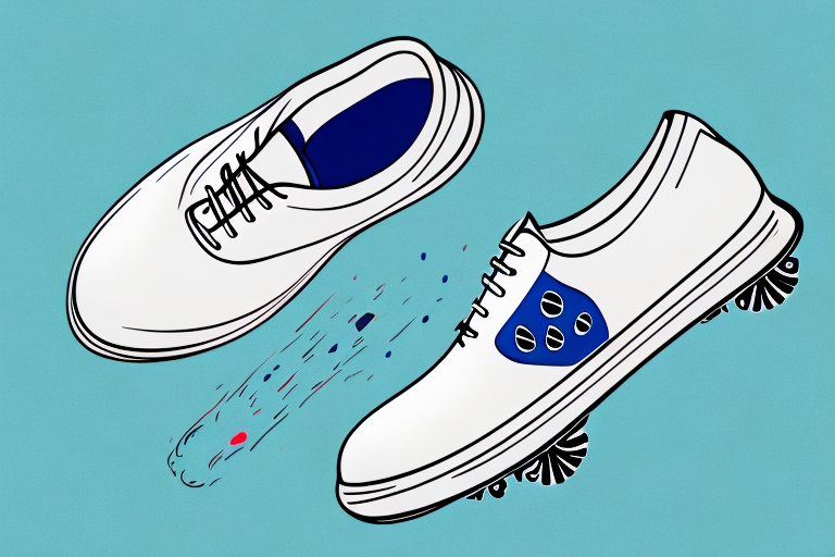 A pair of golf shoes