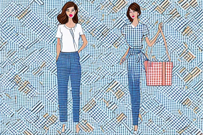 A summer casual outfit incorporating a gingham print