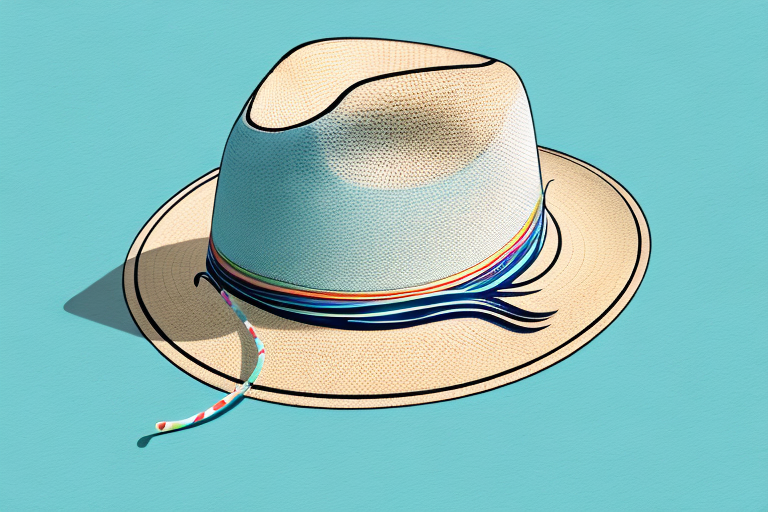 A straw fedora hat in a summer setting