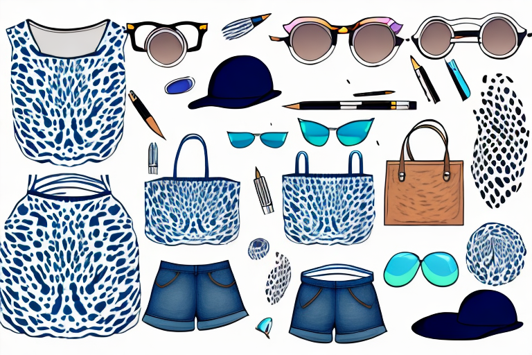 A summer outfit featuring animal prints