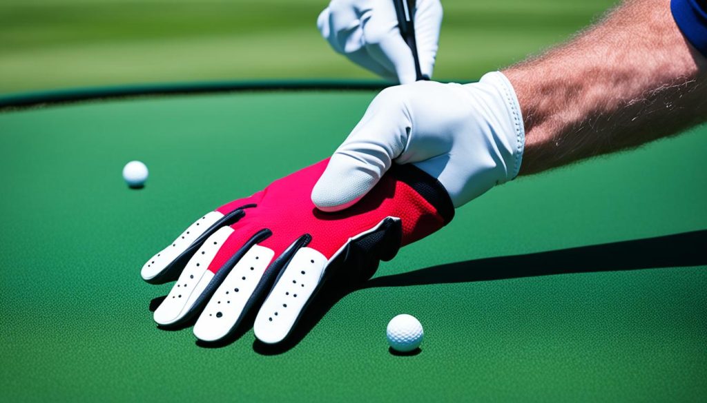 Golf gloves testing