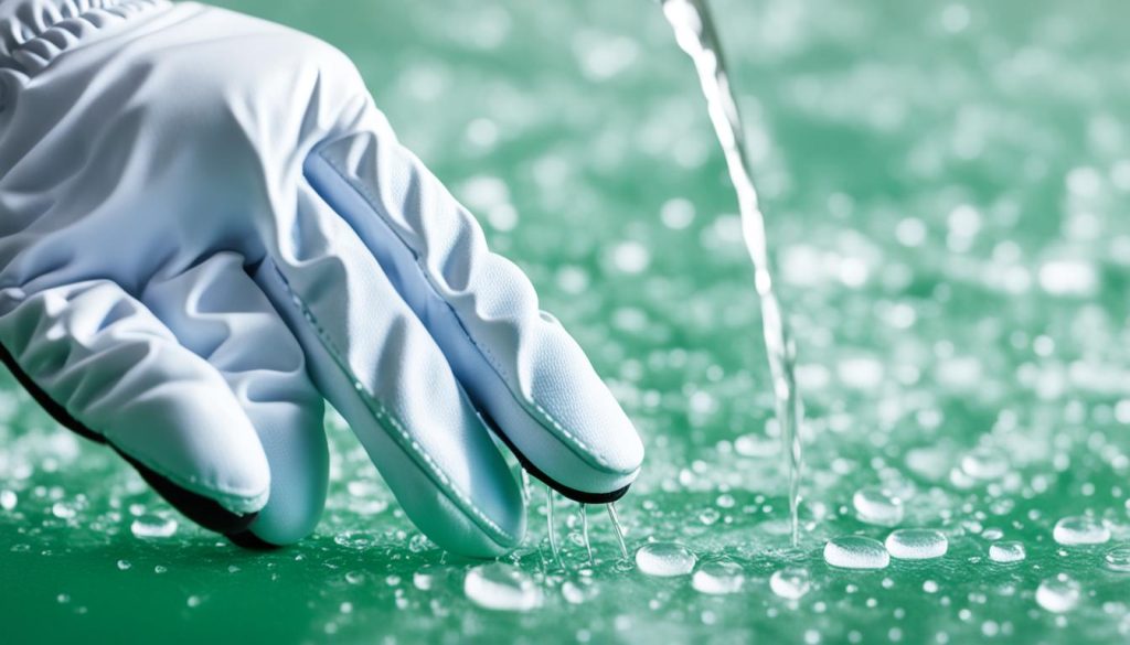cleaning golf gloves