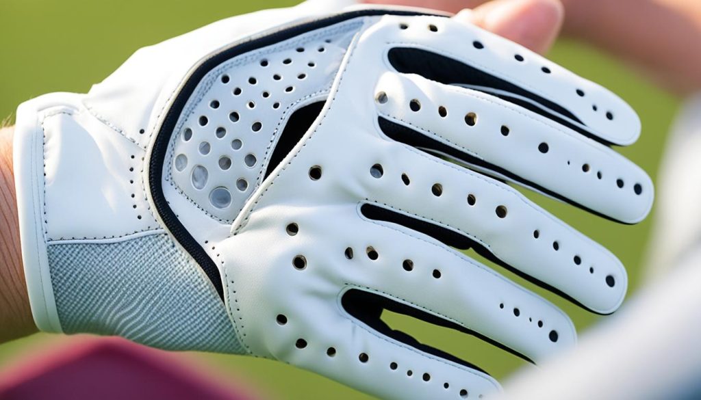 signs of wear on golf glove