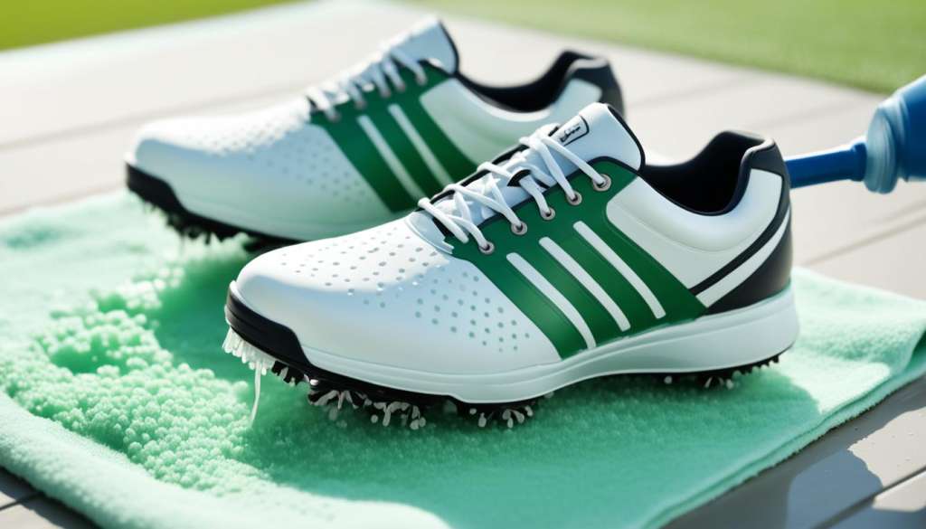 Cleaning lightweight golf shoes