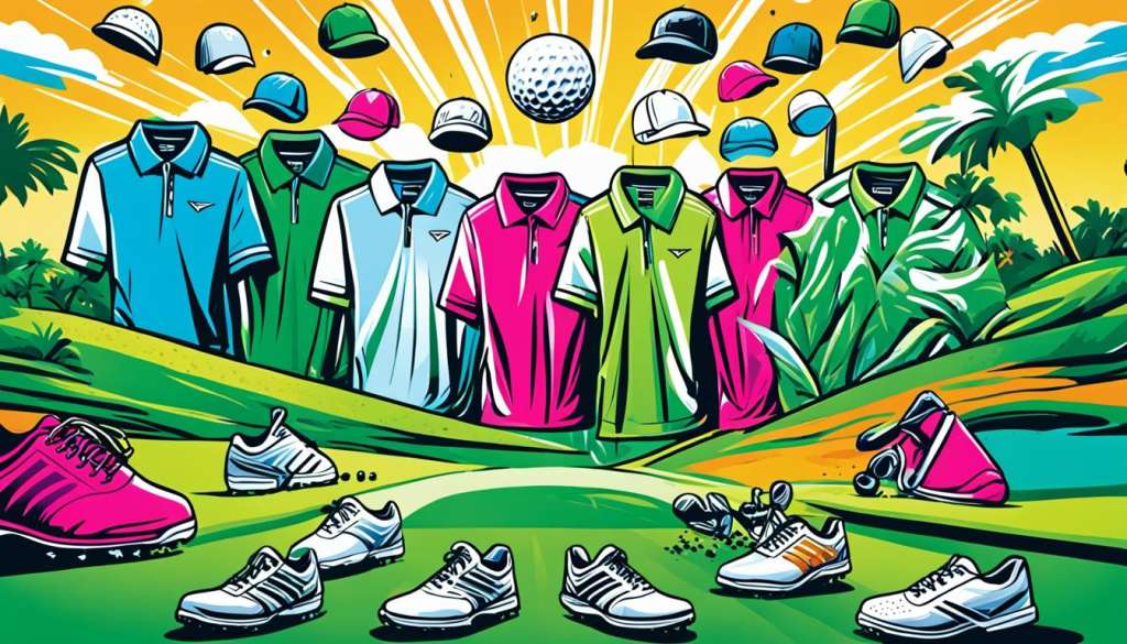 Colorful golf apparel brands