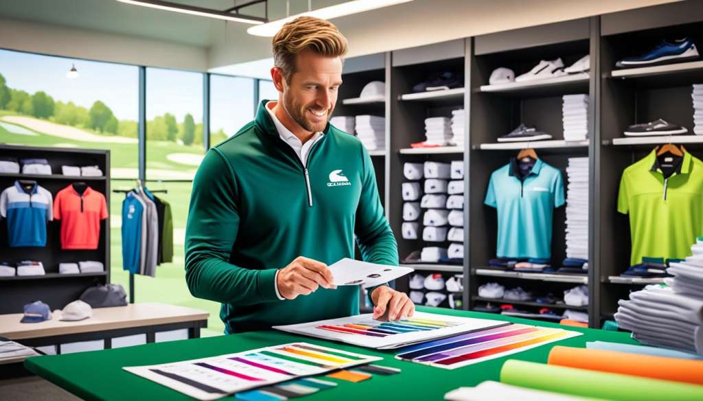 Custom golf apparel design process