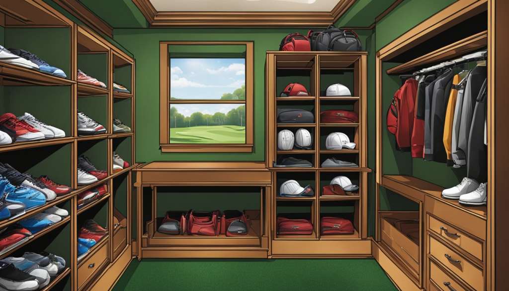 Golf apparel storage