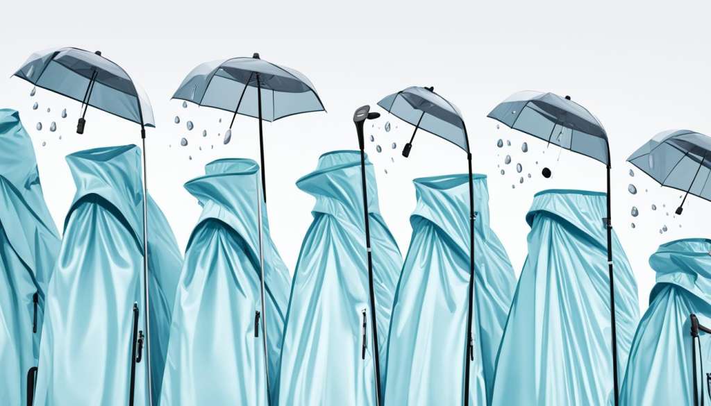 Golf bag rain hood materials