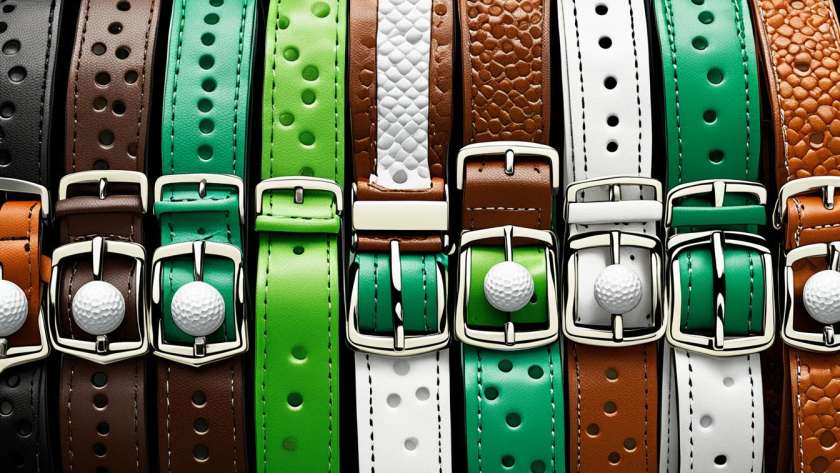 Golf belt materials