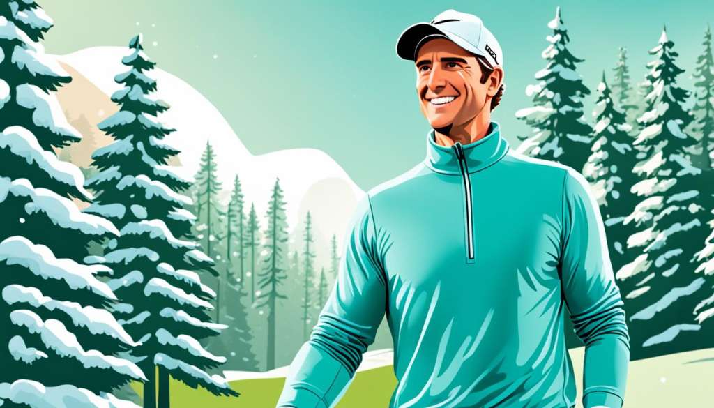 Golf cold weather apparel layering