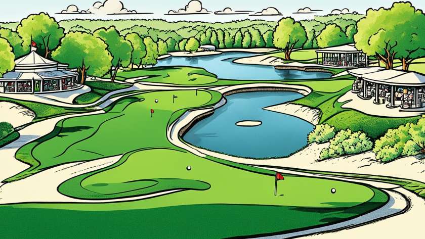 Golf course design features