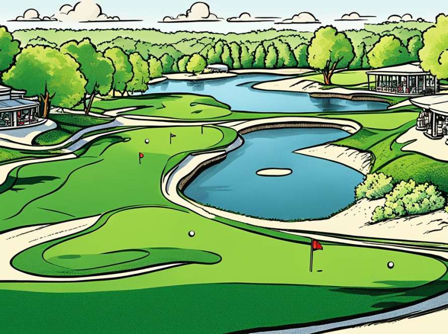 Golf course design features