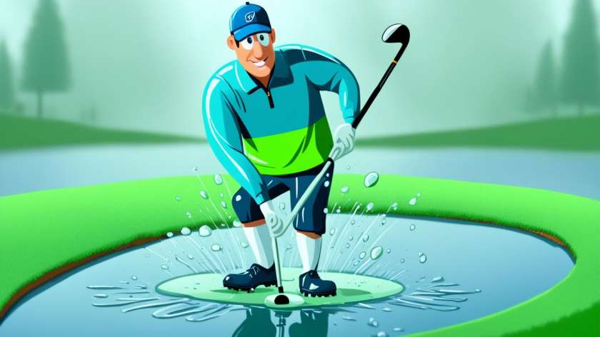 Golf in wet conditions