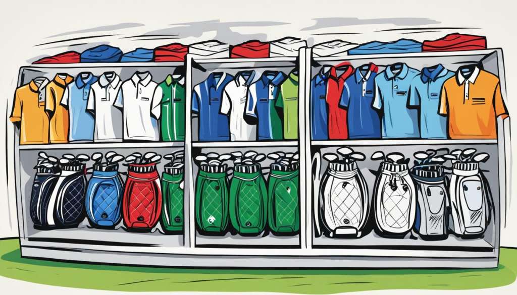 Golf polo shirts storage