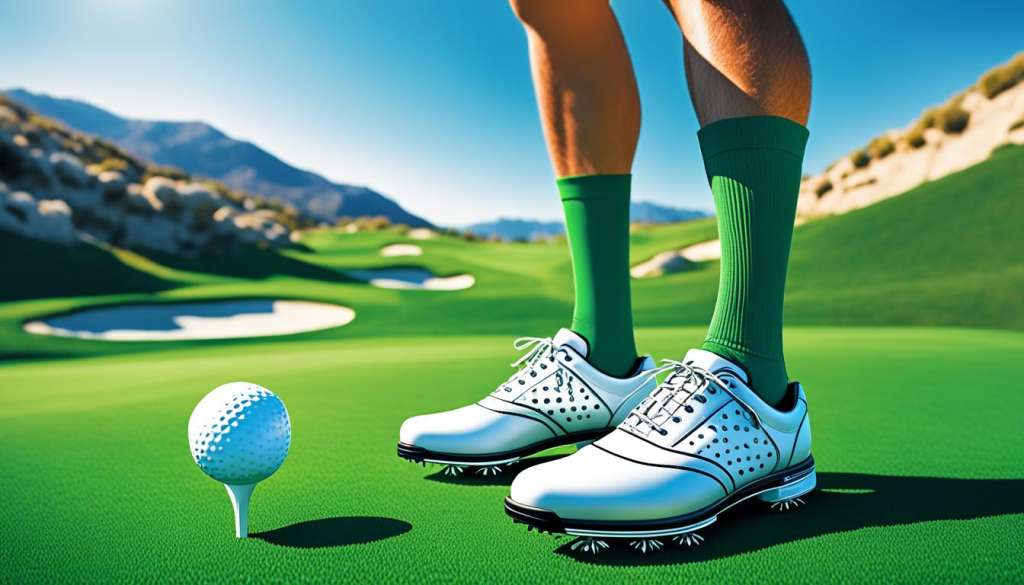 Golf shoes as part of golf course attire