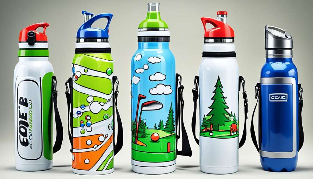 Golf water bottles and coolers