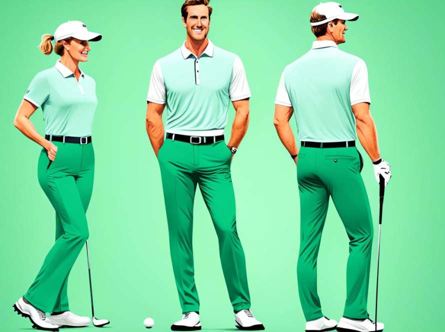 High-waisted golf pants