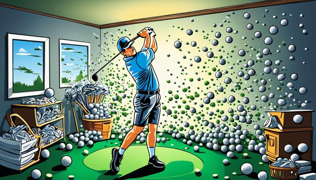 Indoor golf swing drills