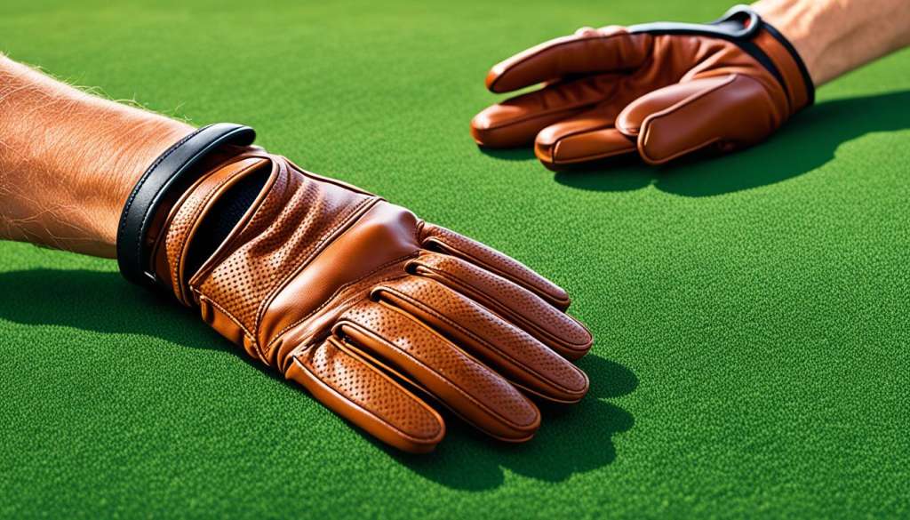 Leather golf gloves